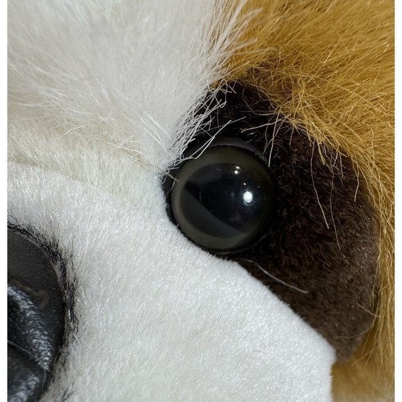 Kellytoy St Bernard Plush 14" Vintage Dog Stuffed Animal Brown White Tongue Out - Picture 8 of 16